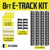 Dc Cargo 8' Black E-Track Kit - 4 Rails + Accessories 8PHET4K